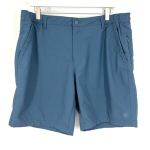 Mondetta Outdoor Project‎ Tech Shorts Mens 36 Blue Multiple Pockets 8" Inseam